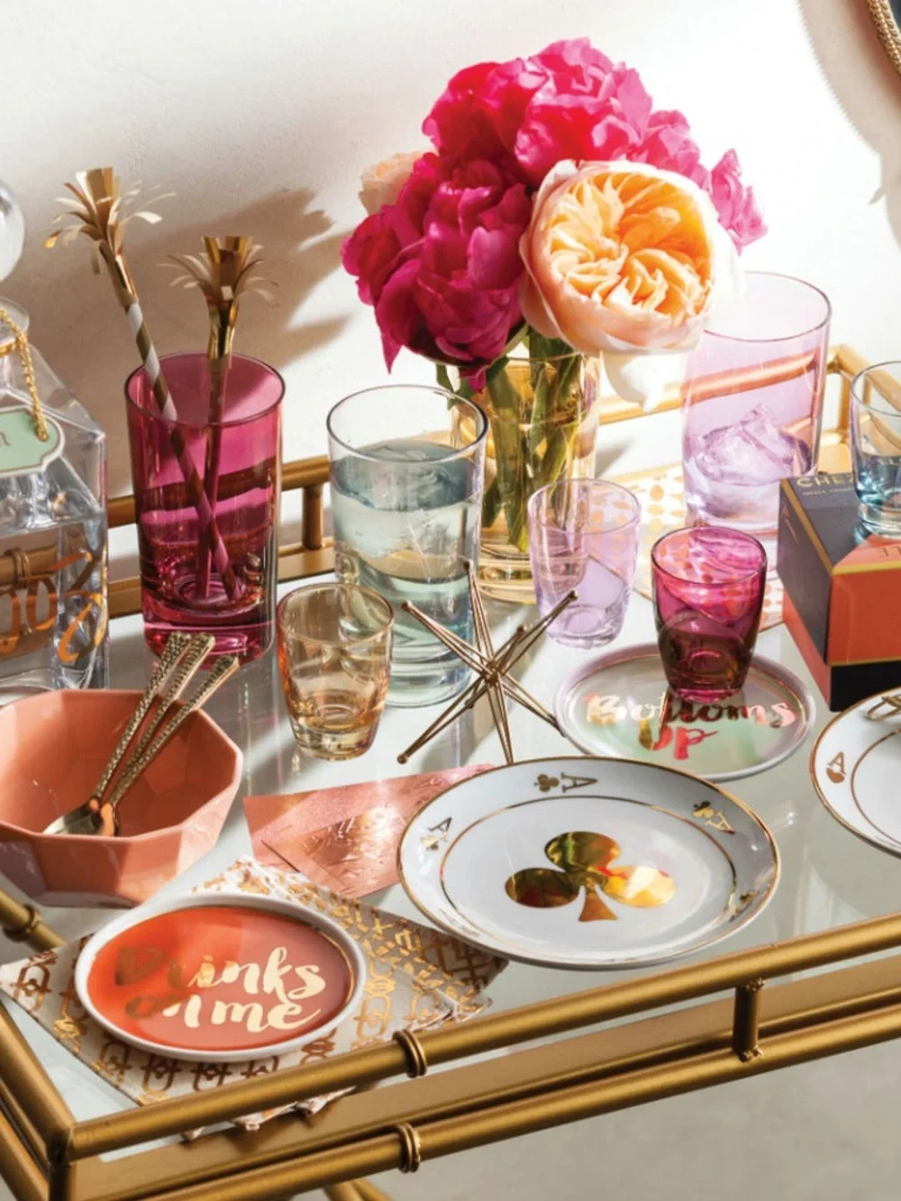 NEW Rosanna 'Chez Elle' Highball Luster Glass Set of 4 - Picture 2 of 2